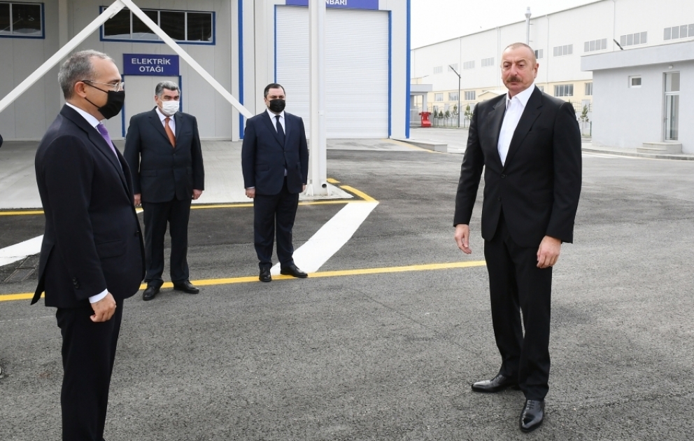 President Ilham Aliyev attended inauguration of Hajigabul Industrial Estate