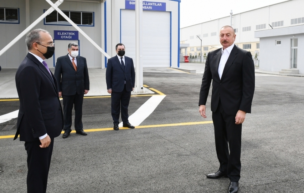 Le président Ilham Aliyev participe à l’inauguration du Quartier industriel de Hadjigaboul