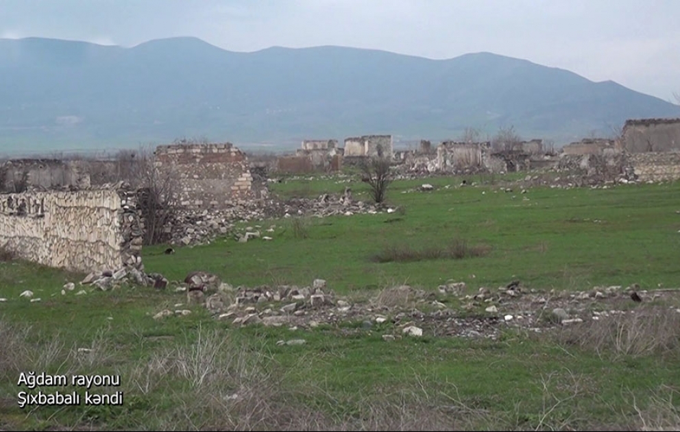 Footage from liberated Shykhbabaly village of Azerbaijan's Aghdam district