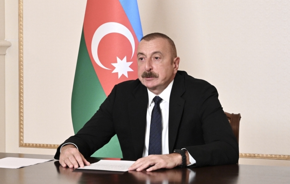 77. Sitzung der Uno- Wirtschafts- und Sozialkommission für Asien und den Pazifik: Präsident Ilham Aliyev hält im Videoformat eine Rede