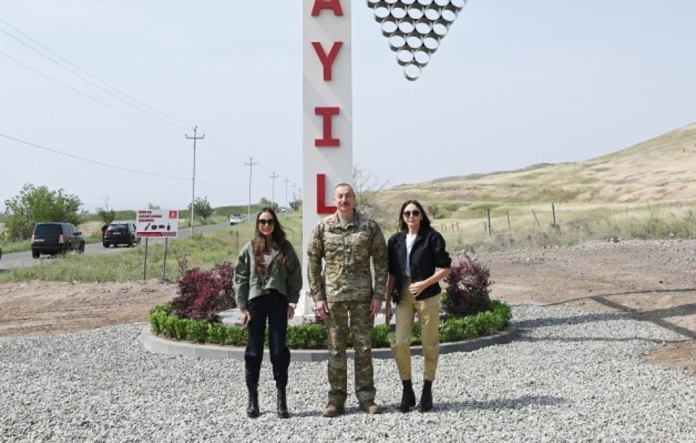 Präsident Ilham Aliyev und First Lady Mehriban Aliyeva besuchen Distrikte Jabrayil und Zangilan