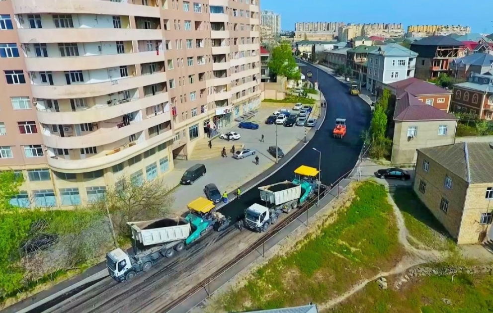 Xətai rayonunda iki əsas küçə təmir edilir