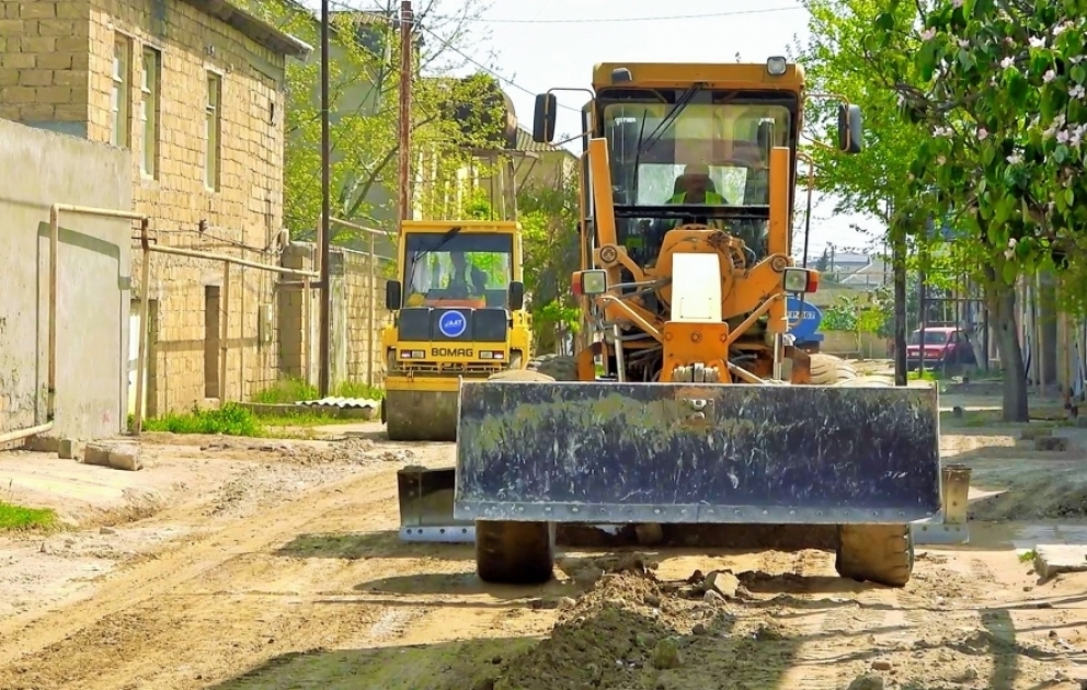 Xəzər rayonunda 16,3 kilometrlik küçə və yol təmir edilir