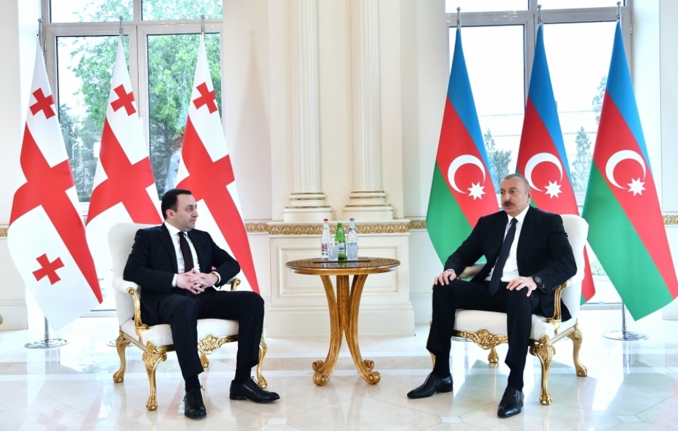 Azərbaycan Prezidenti İlham Əliyev Gürcüstanın Baş nazirini qəbul edib