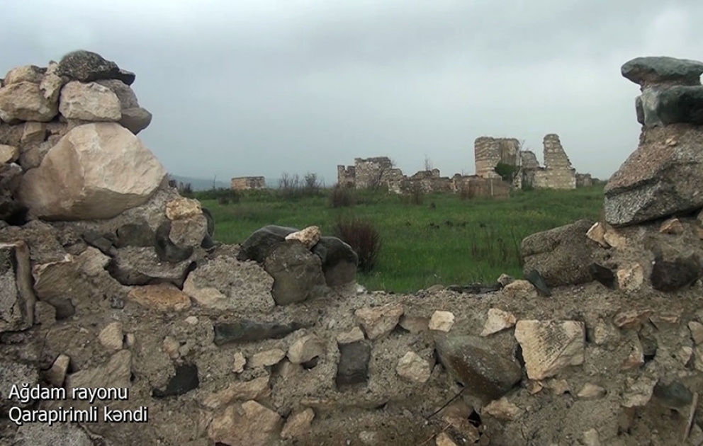 Müdafiə Nazirliyi Ağdam rayonunun Qarapirimli kəndinin videogörüntülərini paylaşıb