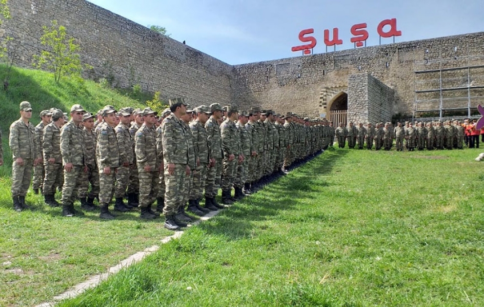 Şuşa şəhərində Böyük Vətən müharibəsində Qələbənin 76-cı ildönümü qeyd olunub