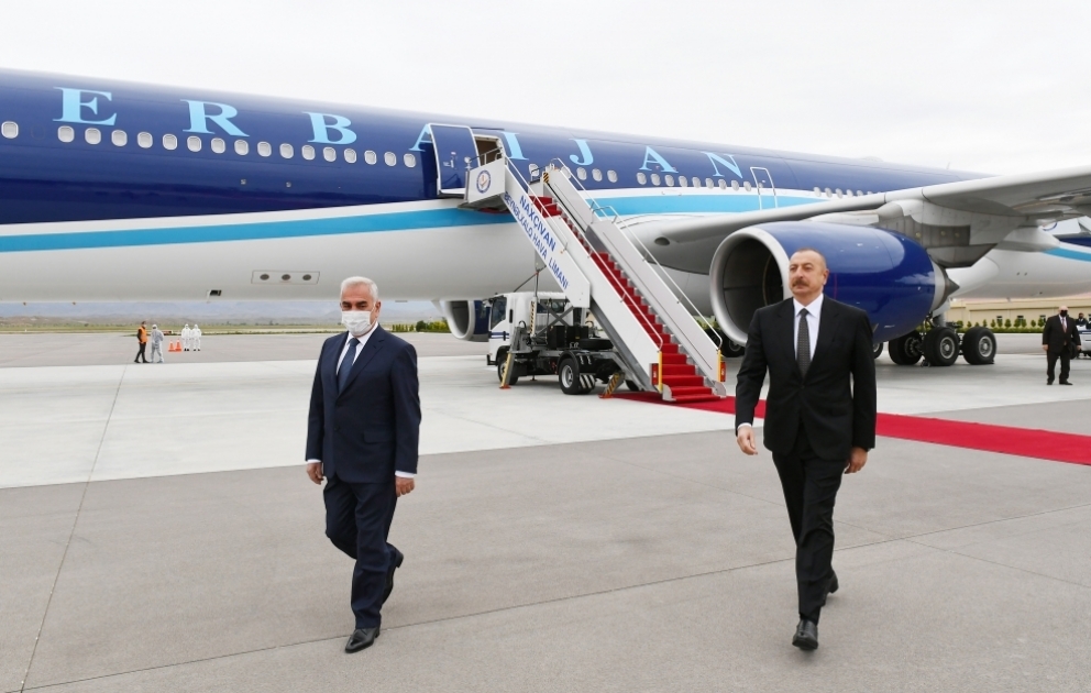 President Ilham Aliyev arrived in Nakhchivan Autonomous Republic for visit