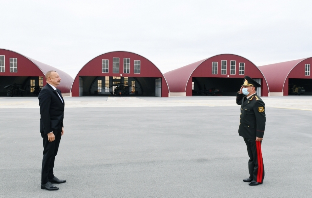 President Ilham Aliyev attended opening of military aerodrome of Special Combined Arms Army