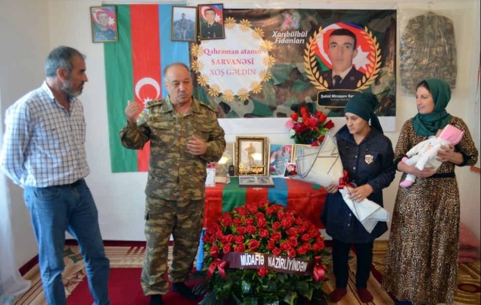 Ramazan bayramı ərəfəsində şəhid Sarvan Mirzəyevin ailəsi ziyarət olunub