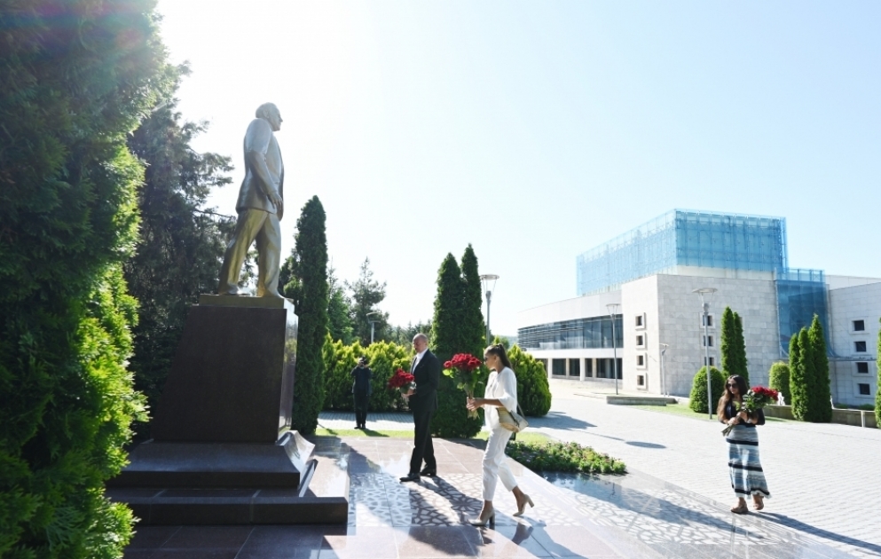 Präsident Ilham Aliyev zu Besuch im Rayon Gabala