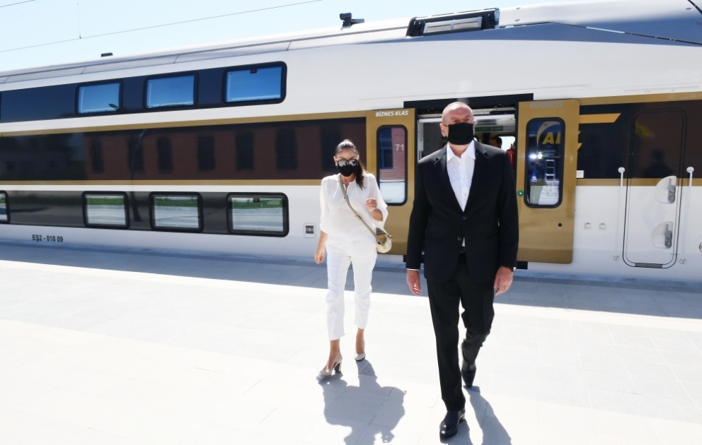 Gabala Railway Station and Laki station - Gabala single-track railway launched