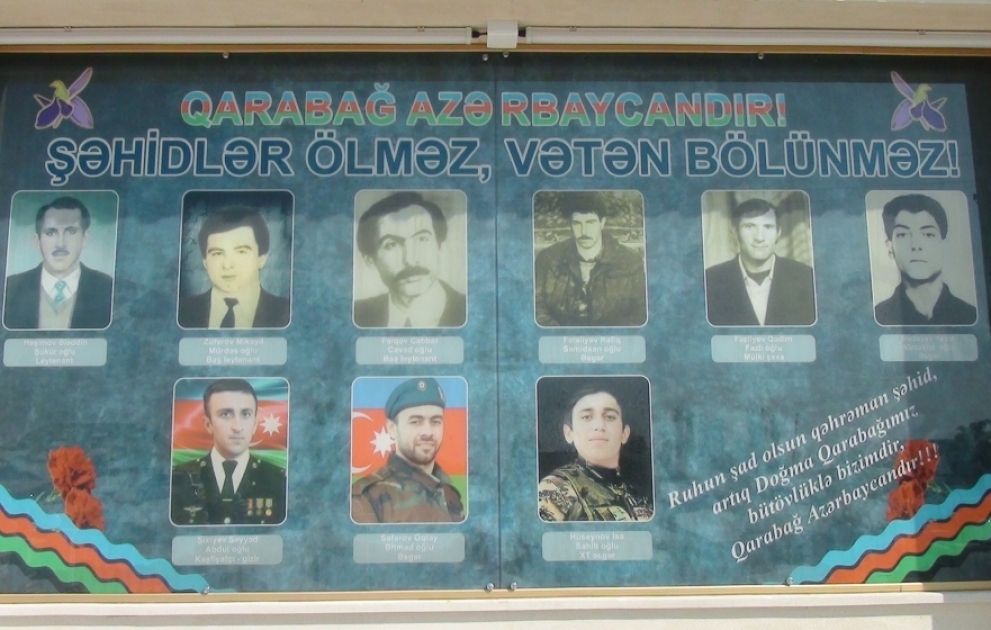Saatlının Qaralar kəndində şəhidlərin xatirəsinə abidə ucaldılıb