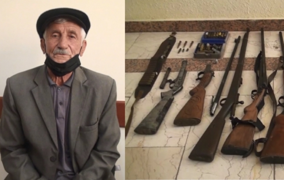 Səksən yaşlı Quba sakininin evindən silah-sursat aşkarlandı