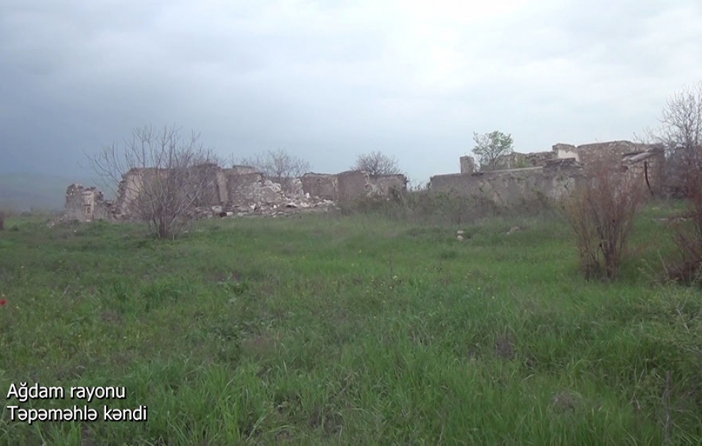 Ağdam rayonunun Təpəməhlə kəndindən videogörüntülər