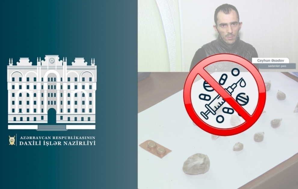 Qobu və Hökməli narkotik vasitələrin satışı ilə məşğul olan şəxs saxlanılıb