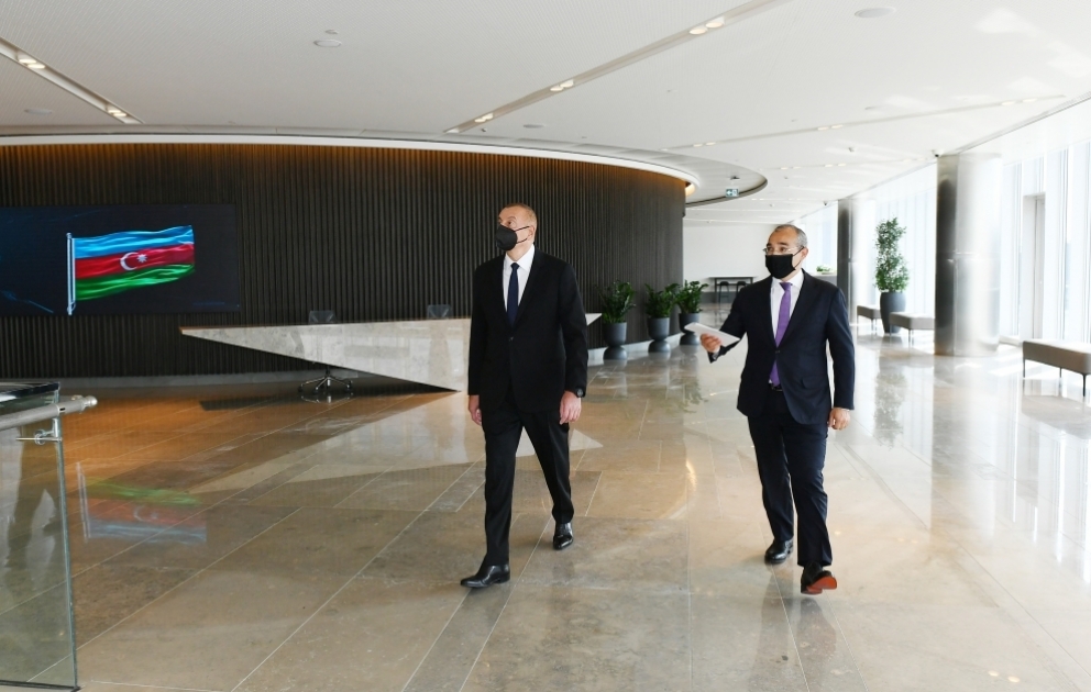 Prezident İlham Əliyev İqtisadiyyat Nazirliyinin yeni binasının açılışında iştirak edib