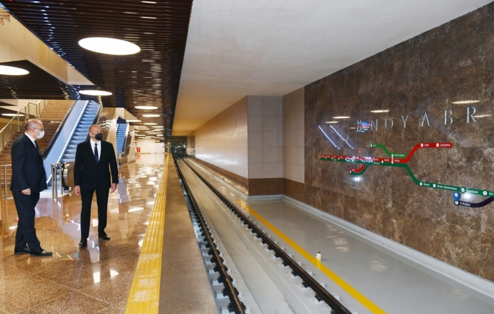 “November 8” station of Baku Metro launched 
President Ilham Aliyev viewed conditions created at the station