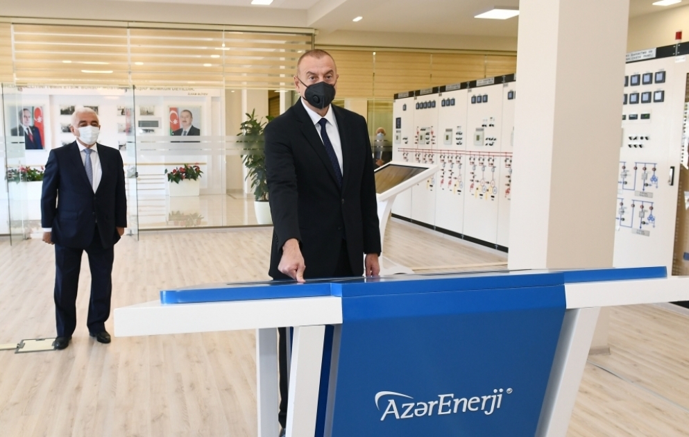 Prezident İlham Əliyev 110/35/6 kilovoltuq “Binəqədi” yarımstansiyasının açılışını edib