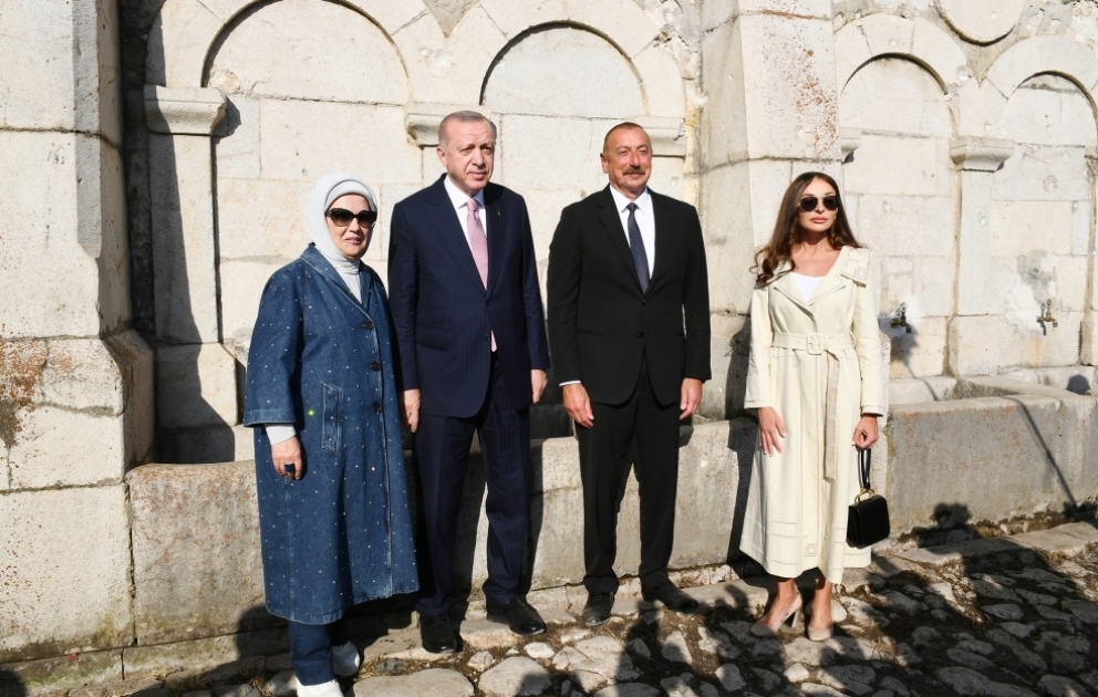 Azerbaijani, Turkish presidents visited “Khan gizi” spring in Shusha