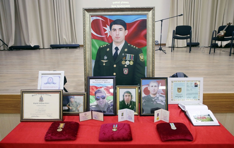 Şəhid zabitin xatirəsi təhsil aldığı Cəmşid Naxçıvanski adına Hərbi Liseydə yad olunub