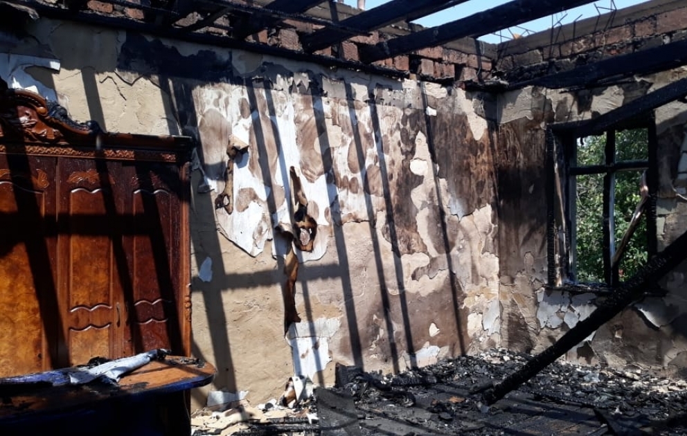 Tovuzda kənd sakininin evi yanıb