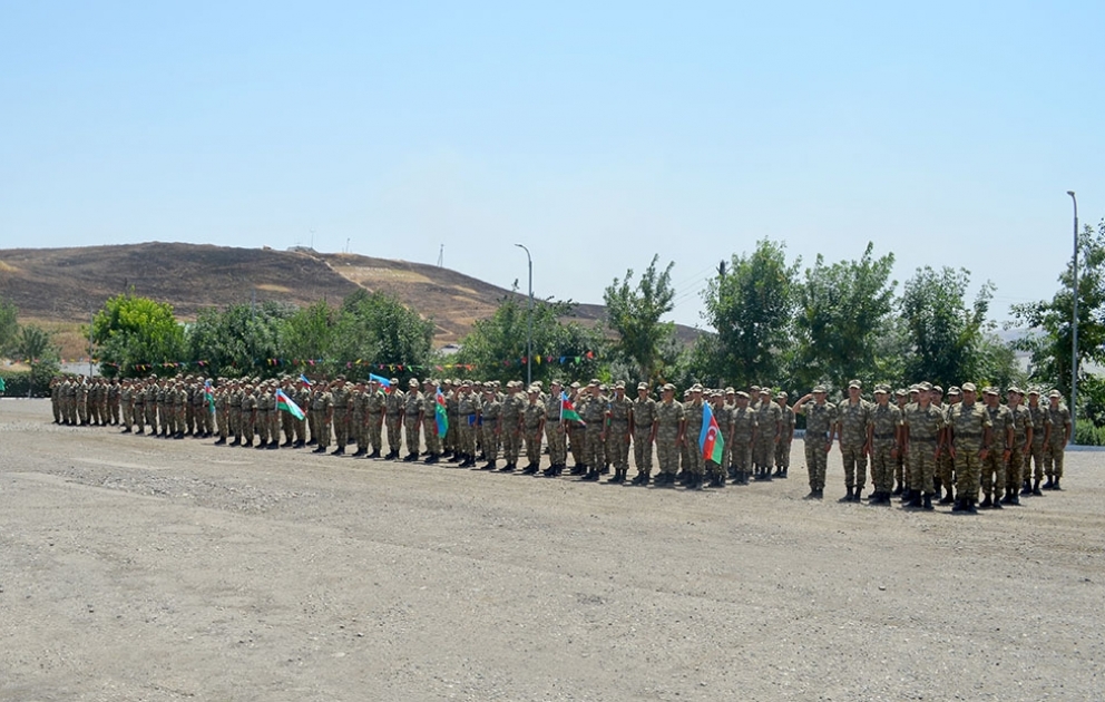 The departure ceremony of servicemen discharged from military service was held in the Azerbaijan Army