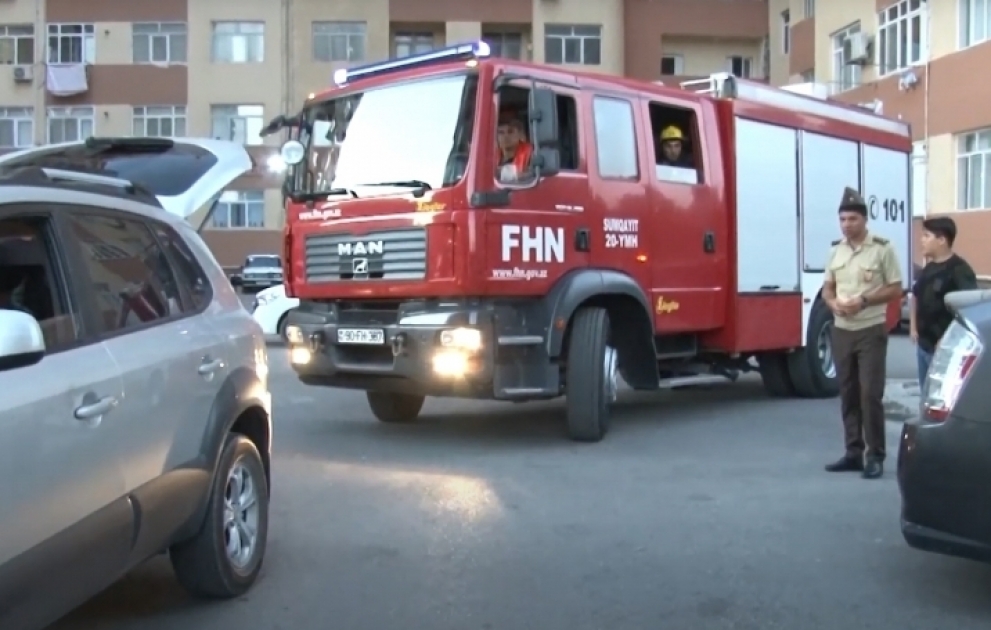 FHN: Yaşayış sektorunda şərti yanğın təlimləri davam etdirilir