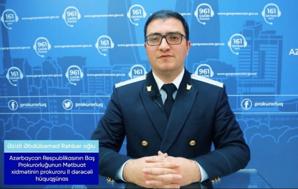 #prokurorluqdanizah həştəqi altında növbəti videoçarxda yaxın qohumlarla bağlı suallara aydınlıq gətirilib