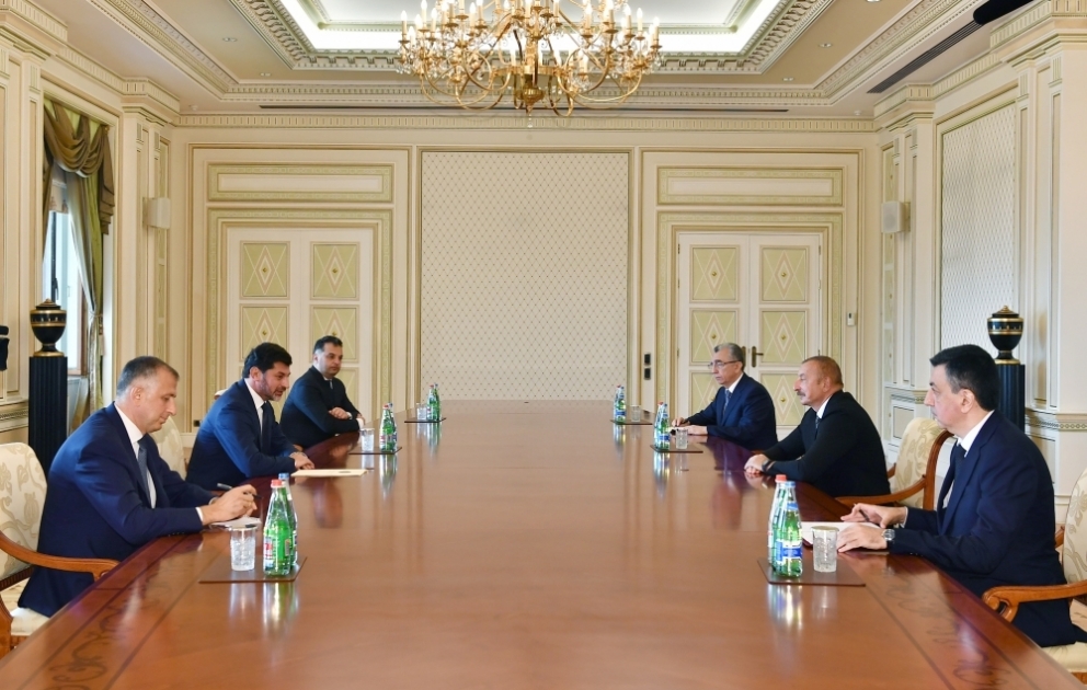 Präsident Ilham Aliyev empfängt Bürgermeister von Tbilissi