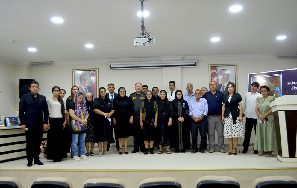 Şirvan şəhərində şəhid Nicat Hüseynovun anım mərasimi keçirilib