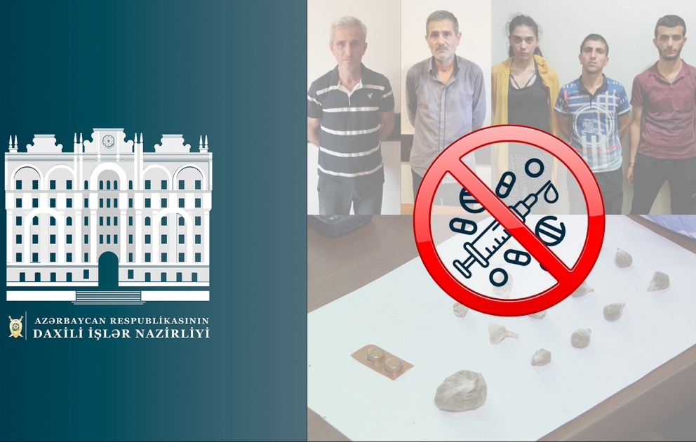 Suraxanı rayonunda narkotik vasitələrin satışı ilə məşğul olan 5 nəfər saxlanılıb