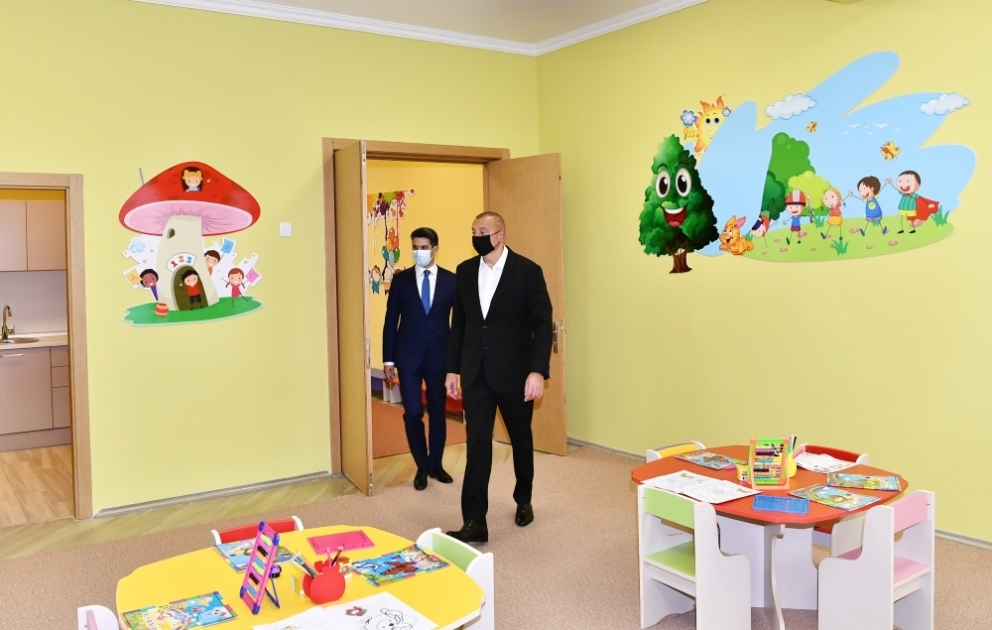 Naftalan şəhərində 200 yerlik körpələr evi-uşaq bağçası istifadəyə verilib