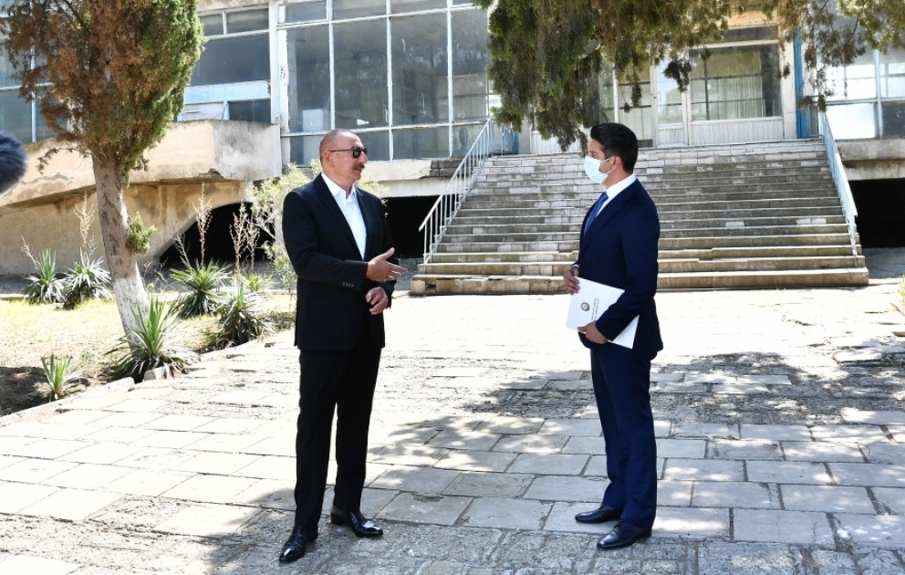 President Ilham Aliyev viewed Naftalan city airport