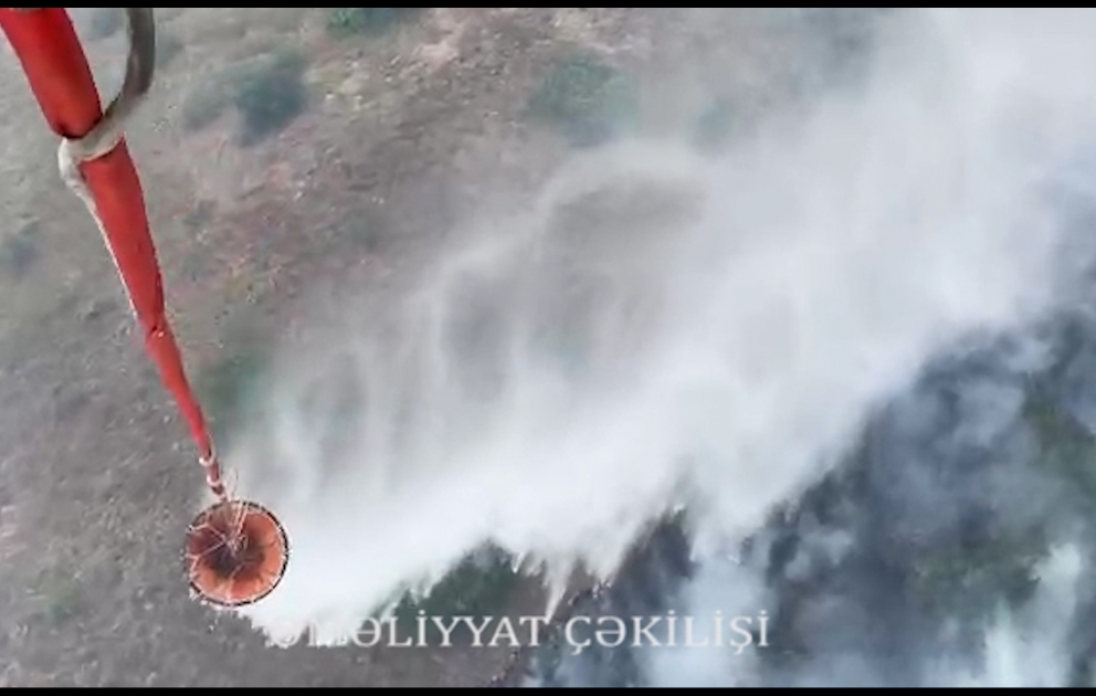 Xocavənd rayonunda düşmən tərəfindən minalanmış ərazidə baş verən yanğın söndürülüb