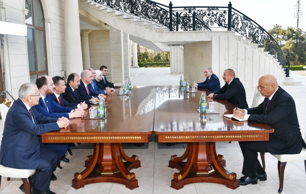 President Ilham Aliyev received delegation led by deputy chairman of Turkish Justice and Development Party