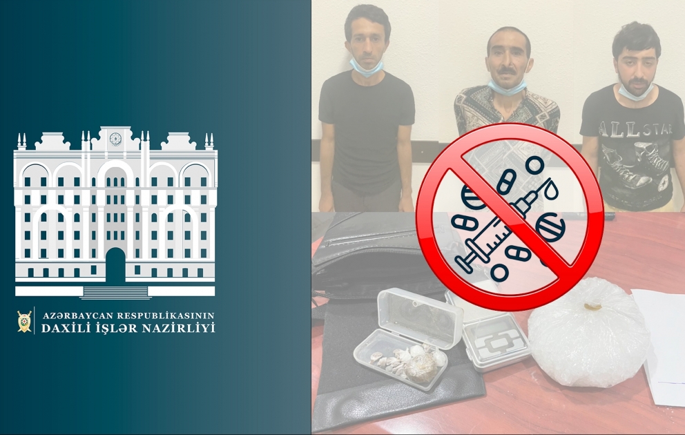 Narkotik vasitələrin qanunsuz dövriyyəsi ilə məşğul olan daha 3 nəfər saxlanılıb