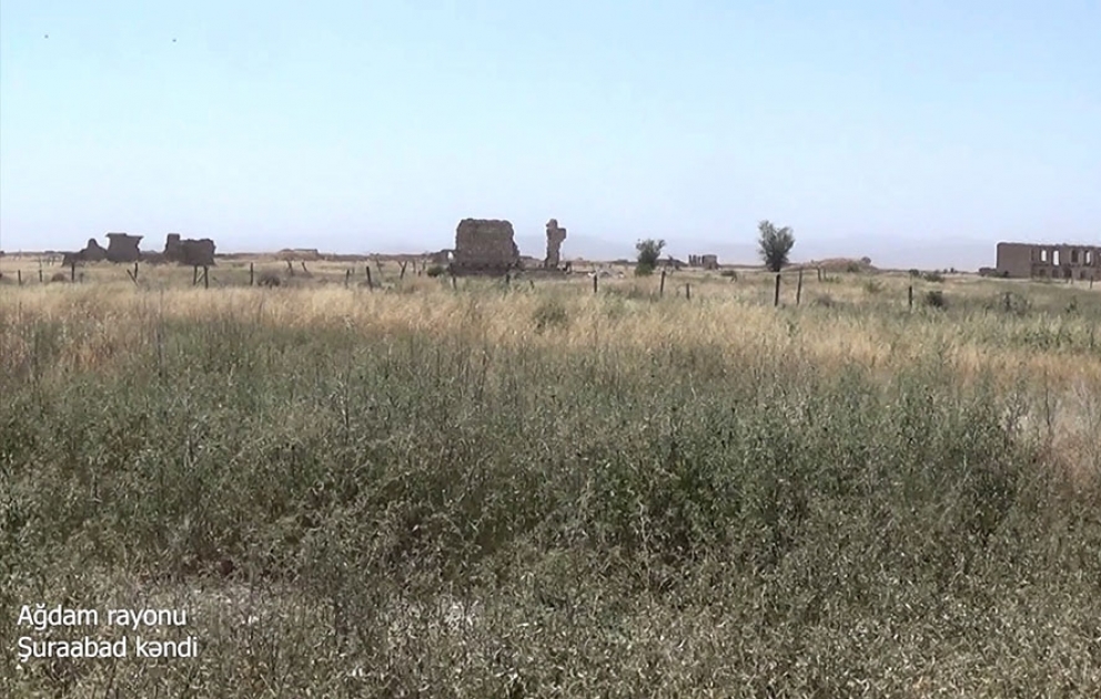 Defense Ministry releases video footages of Shuraabad village, Aghdam district
