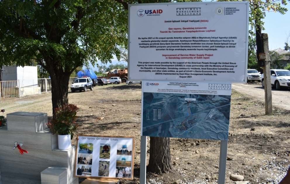 USAID-in dəstəyi ilə Qaxın Qaradolaq kəndinin əhalisinin texniki su təminatı yaxşılaşdırılıb