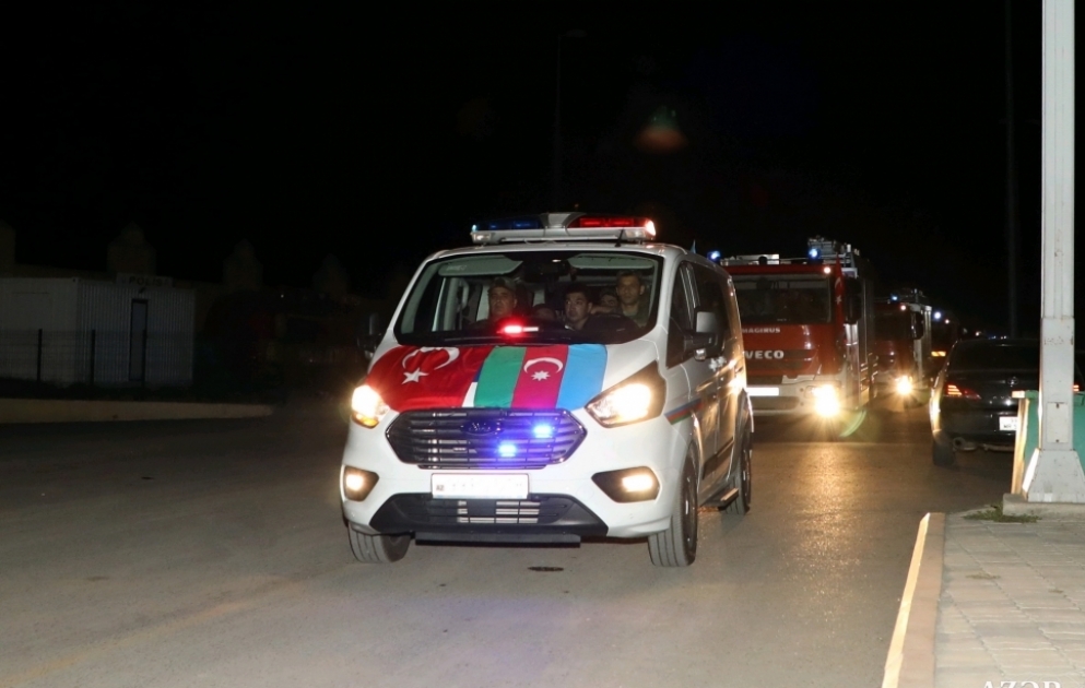 FHN-in Türkiyəyə yollanan növbəti yanğın-xilasetmə qrupu Gürcüstan ilə dövlət sərhədinə çatıb