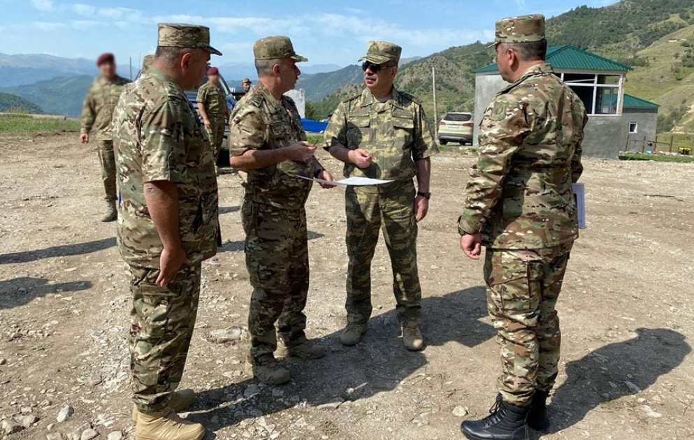 The Minister of Defense inspected the training range being constructed in the Kalbajar region