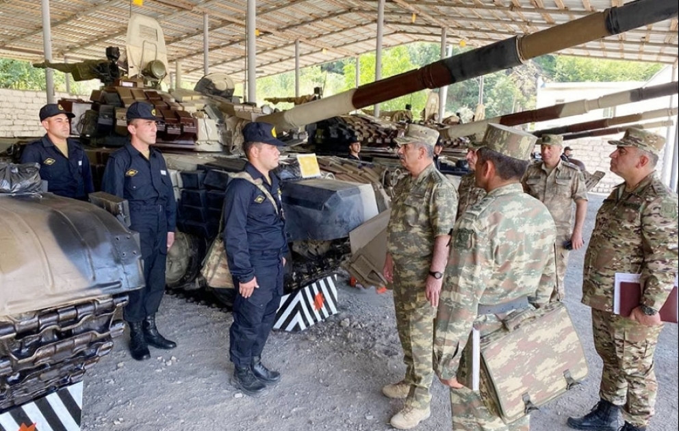 Azerbaijan`s defense minister visits military units deployed in Kalbajar and Lachin districts