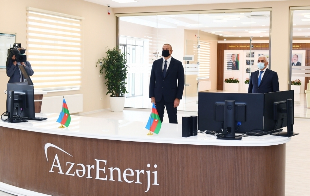 Президент Ильхам Алиев принял участие в открытии капитально реконструированной 500/330/220-киловольтной подстанции «Абшерон»