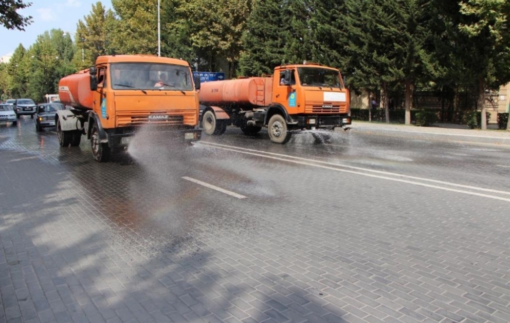 Yevlaxda pandemiya əleyhinə dezinfeksiya işləri gücləndirilib