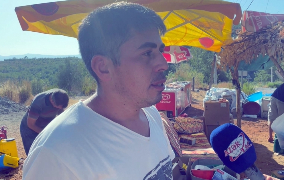 Pınar sakini: Azərbaycandan gələn qardaşlarımız təhlükəli anlarda köməyimizə çatdılar