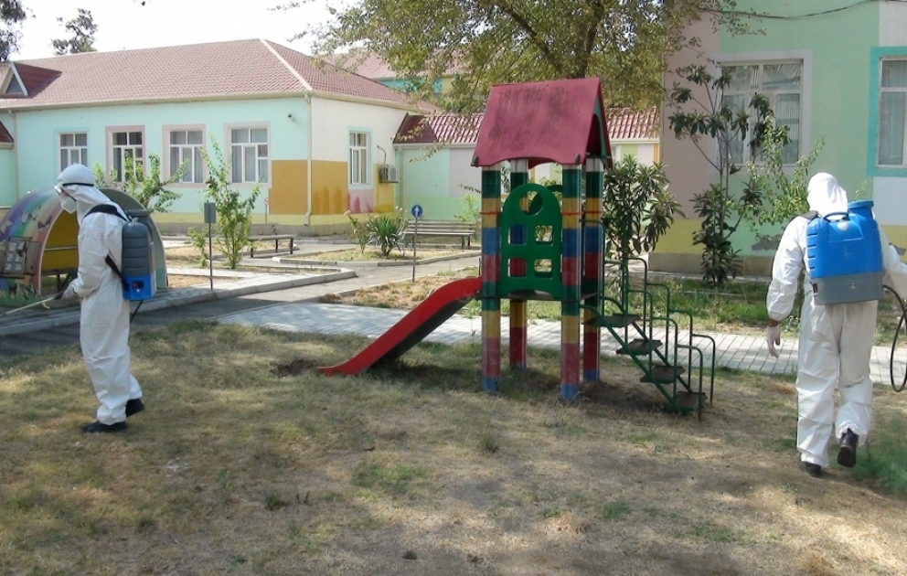 Sabirabadda COVID-19-un yayılmasının qarşısının alınması üçün dezinfeksiya işləri diqqətdə saxlanılır