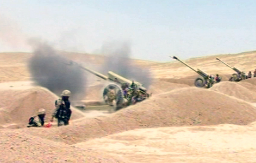 Artillery Units of the Azerbaijan Army conduct live-fire exercises