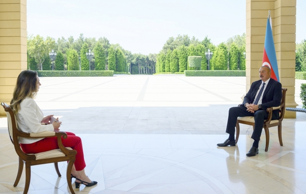 Präsident Ilham Aliyev gibt CNN-Türk Interview