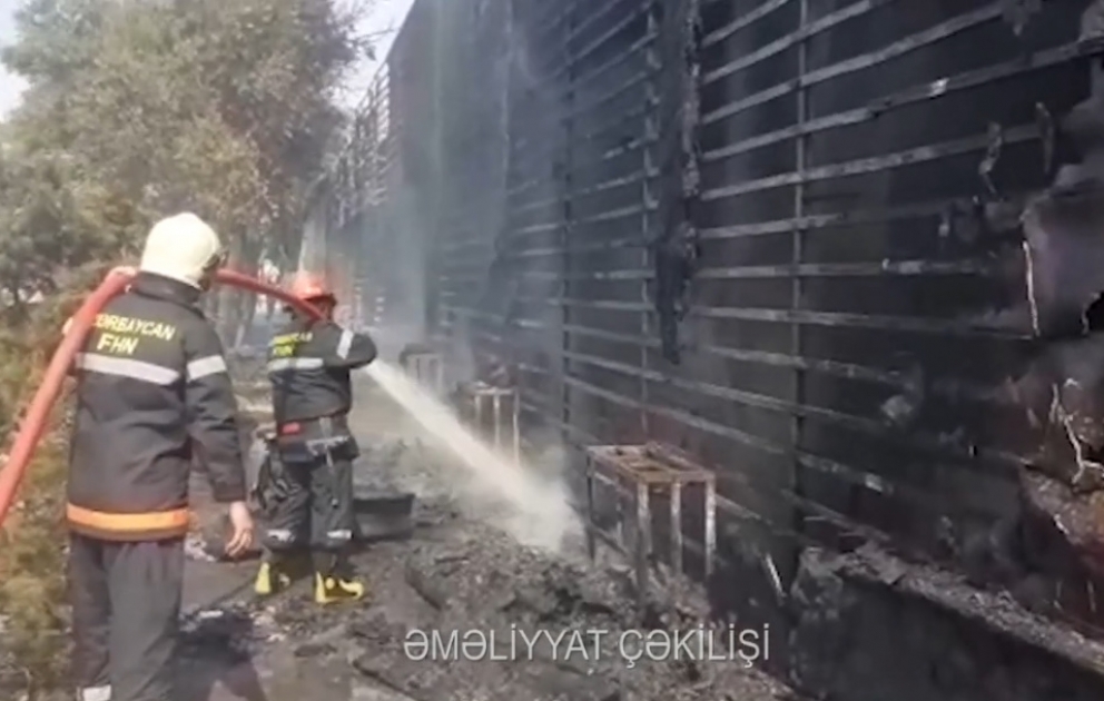 FHN Nizami rayonu ərazisində baş verən yanğınla bağlı məlumat yayıb
