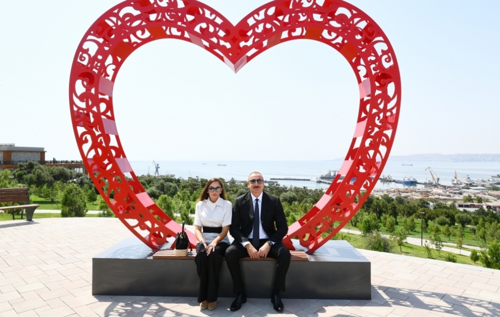 President Ilham Aliyev and First Lady Mehriban Aliyeva attended opening of newly-built Ganjlik Park in Baku