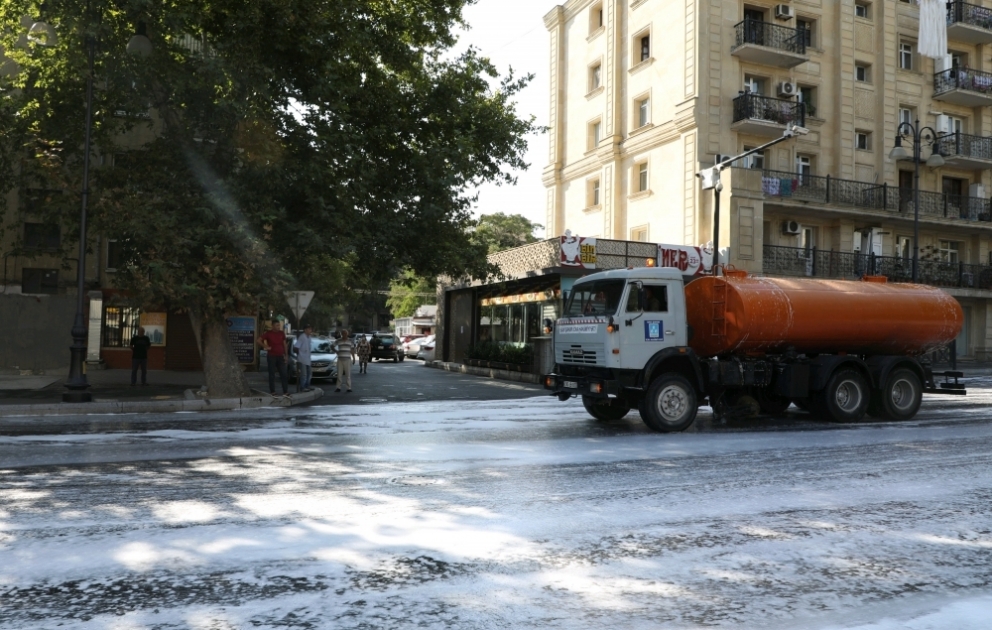 Bakıda növbəti dəfə dezinfeksiya işləri həyata keçirilib